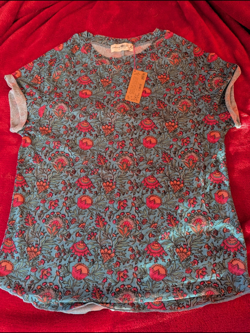 NWT NATURAL LIFE Simone Floral Tee